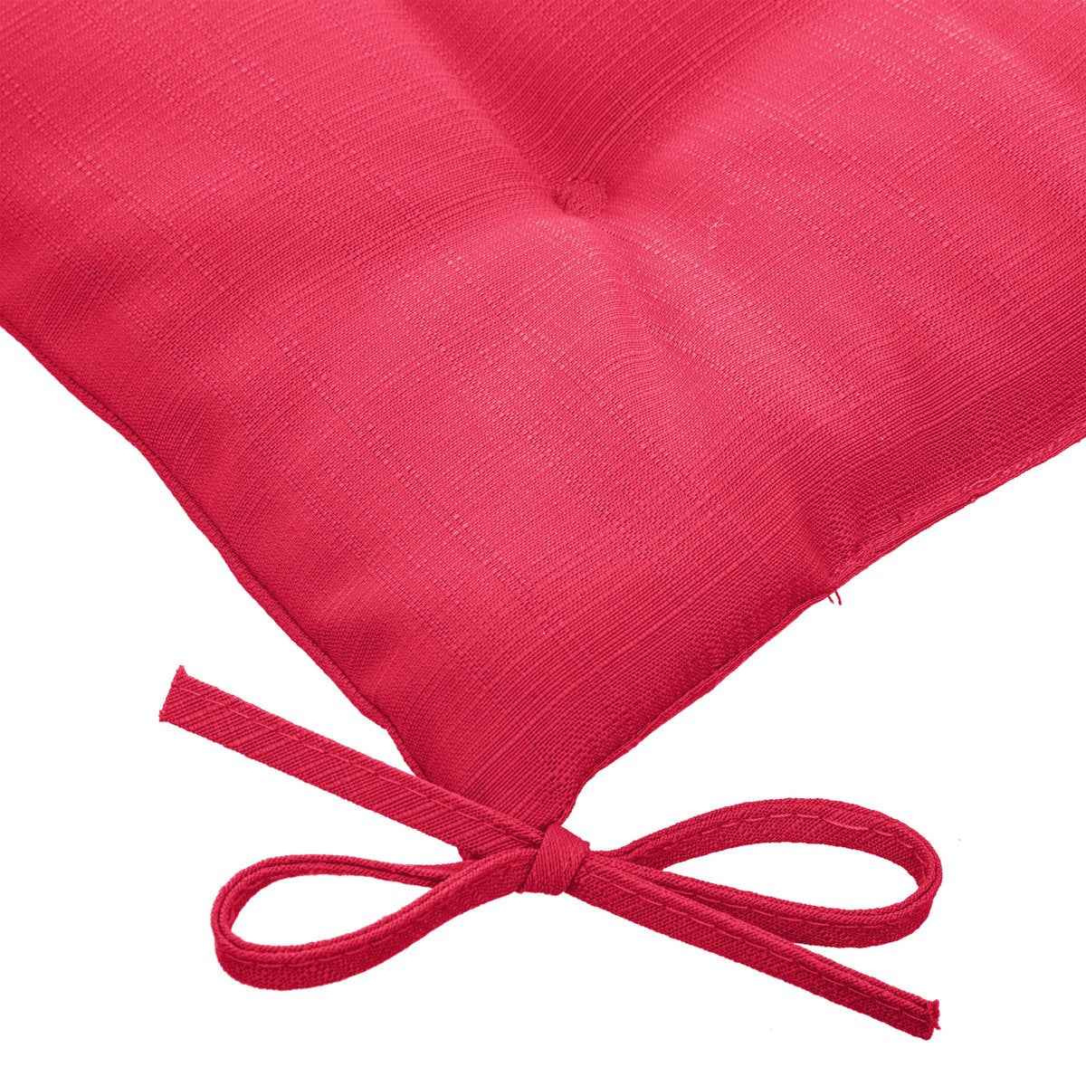 Hespéride Korai Coussin de chaise avec rubans - Déperlant - Déhoussable - 4 boutons - 40x40cm - Grenade