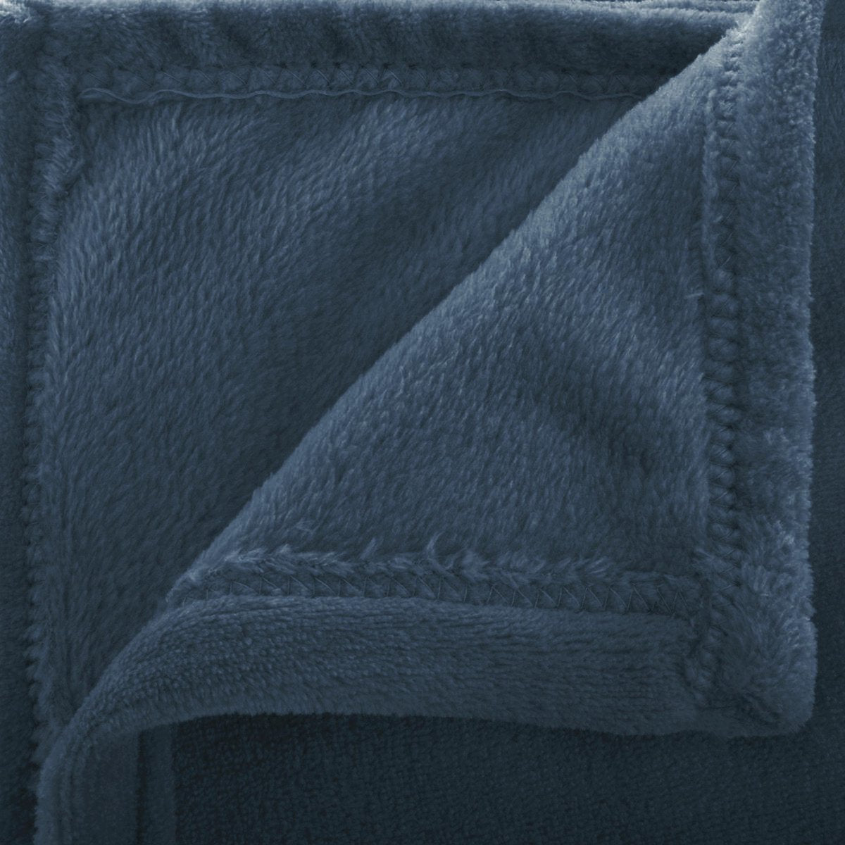 Atmosphera Plaid effen flanel fleece deken - 180x230 cm - Petrol