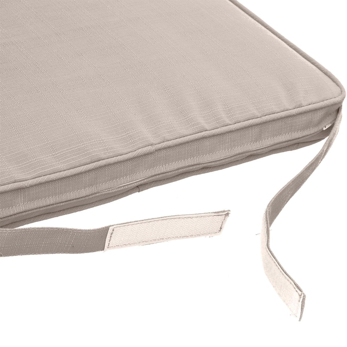 Hespéride Korai Coussin de chaise avec velcro - Déperlant - Déhoussable - 40x40cm - Beige