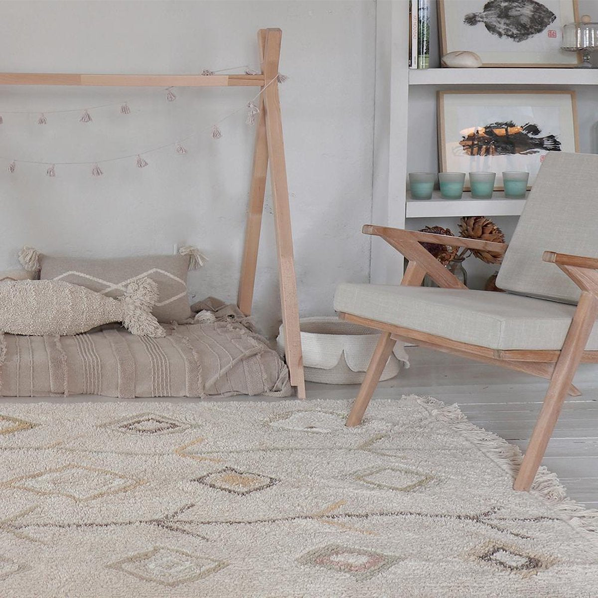 Lorena Canals Washable cotton rug - Kaarol Earth L - 170x240cm
