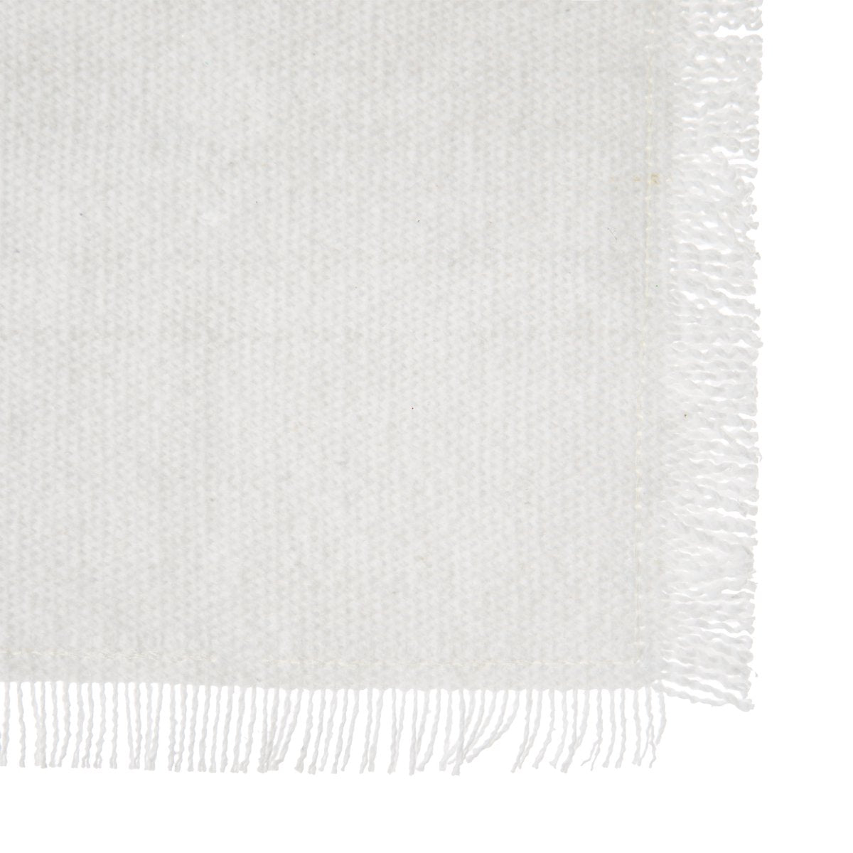 Secret de Gourmet Maha Placemat katoen met franjes - Set van 4 stuks - 45x30cm - Wit