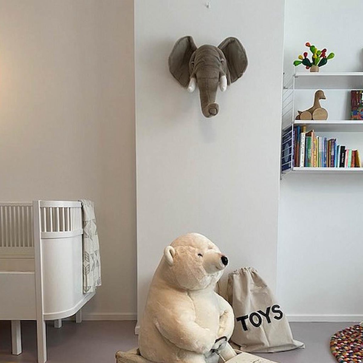 Wild &amp; Soft George animal head plush wall decoration - Elephant