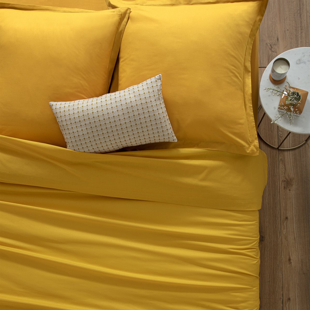 Parure Housse de couette 140x200cm Atmosphera et 1 taie - Ocre