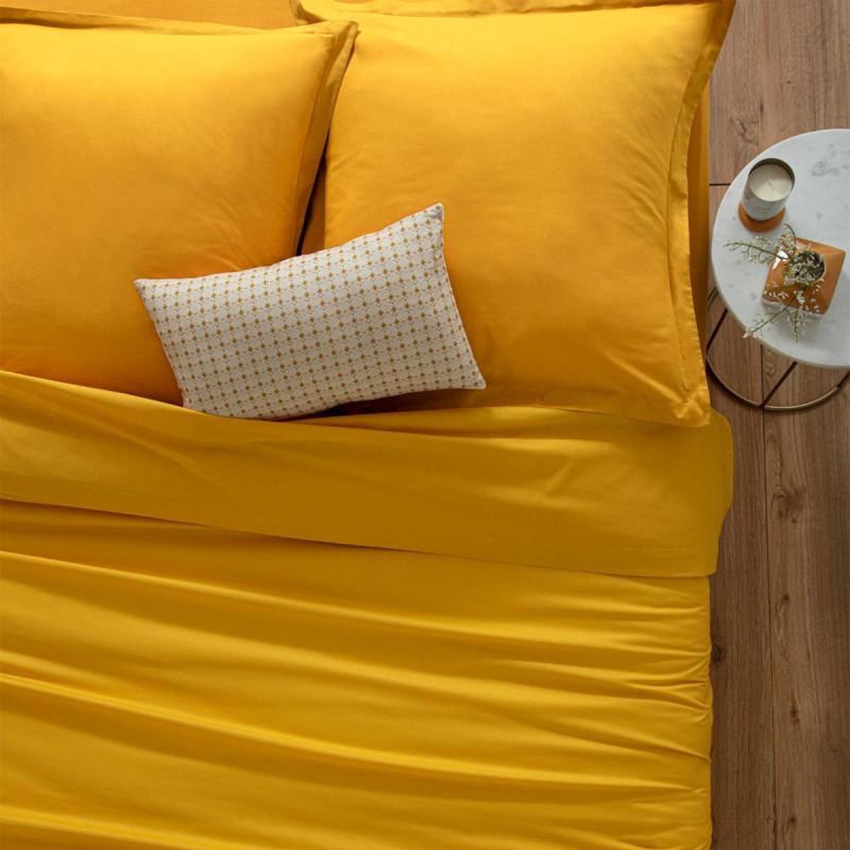 Atmosphera Duvet cover set with 2 pillowcases 240x220cm Ocher