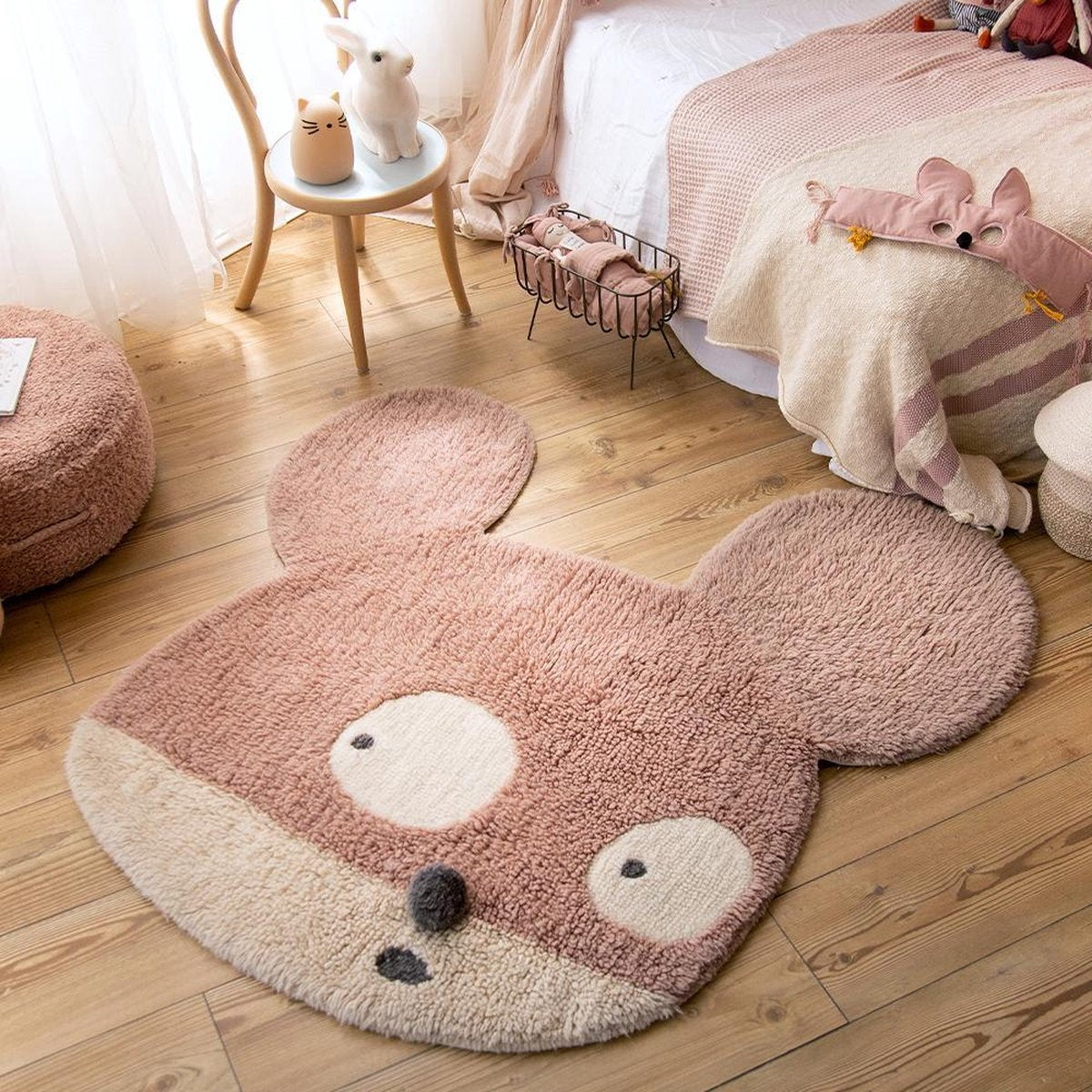 Lorena Canals Washable wool rug - Edgar Plans Miss Mighty Mouse - D120cm