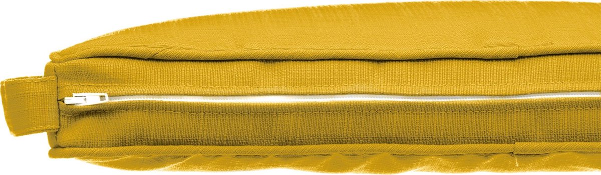 Hespéride Korai Coussin de chaise avec velcro - Déperlant - Déhoussable - 40x40cm - Moutarde