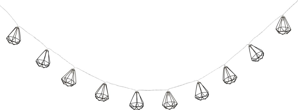 Guirlande lumineuse Atmosphera Industry - LED - 10 abat-jour - L120 cm - Batterie - Cordon lumineux