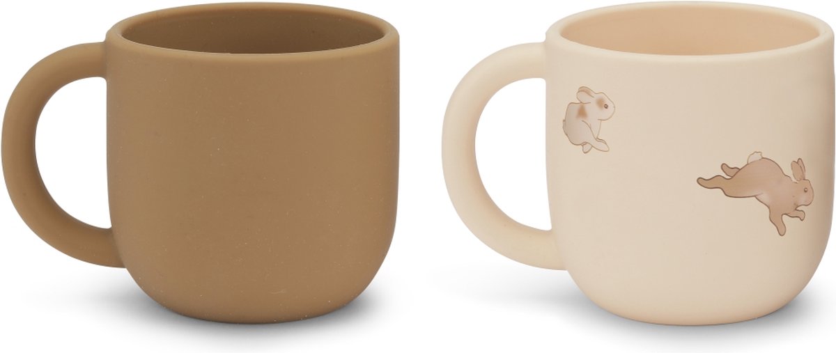 Konges Sløjd 2 Pack Silicone Cup Set - Petit Lapin - Drinkbekers