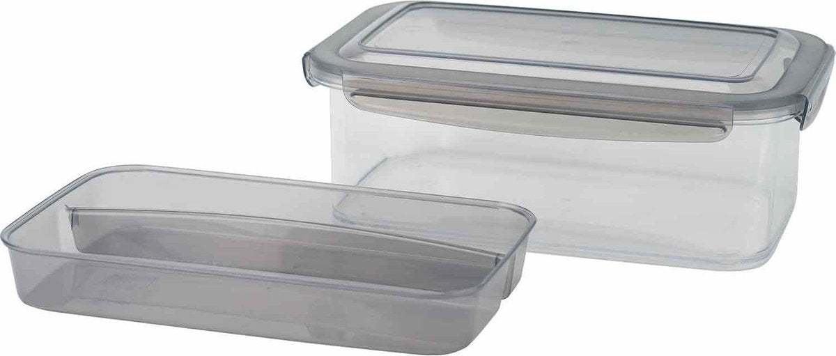 Tritan Lunchbox Anthracite 1,9l Assiette-couverts 24x15,2x8,8cm