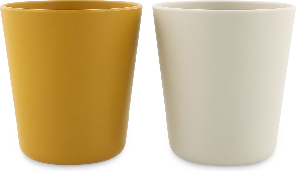 Trixie Dining Set PLA Moutarde - 2 tasses - 2 bols - 2 assiettes - 2 fourchettes - 2 cuillères