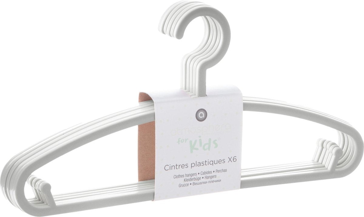 Atmosphera Kids Cintre Enfant - Cintre - Gris - 24 pièces - Plastique