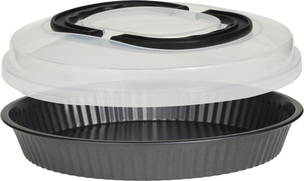 Atmosphera bakvorm 3 in 1 taartvorm met deksel - bak bewaar en transportcapaciteit - 1,2 L - en D 26 cm