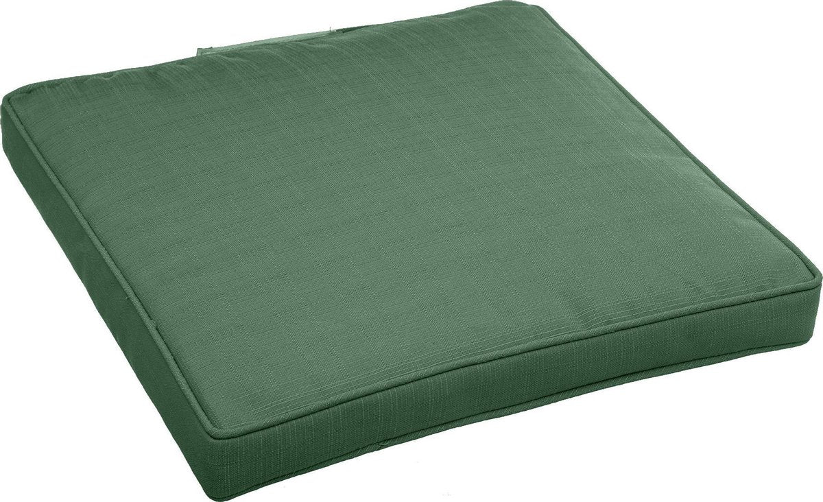 Hespéride Korai Coussin de chaise avec velcro - Déperlant - Déhoussable - 40x40cm - Vert olive