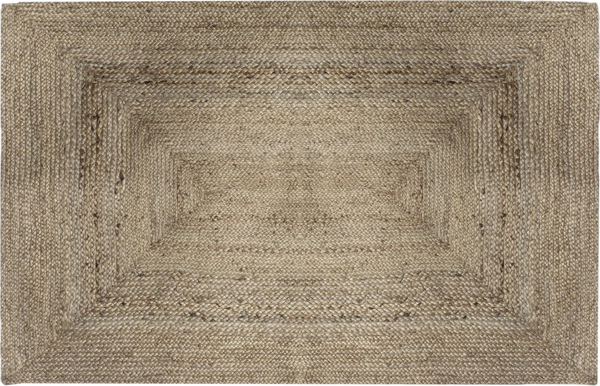 Atmosphera vierkant jute naturel tapijt 170 cm x 120 cm - Vloerkleed - Geweven