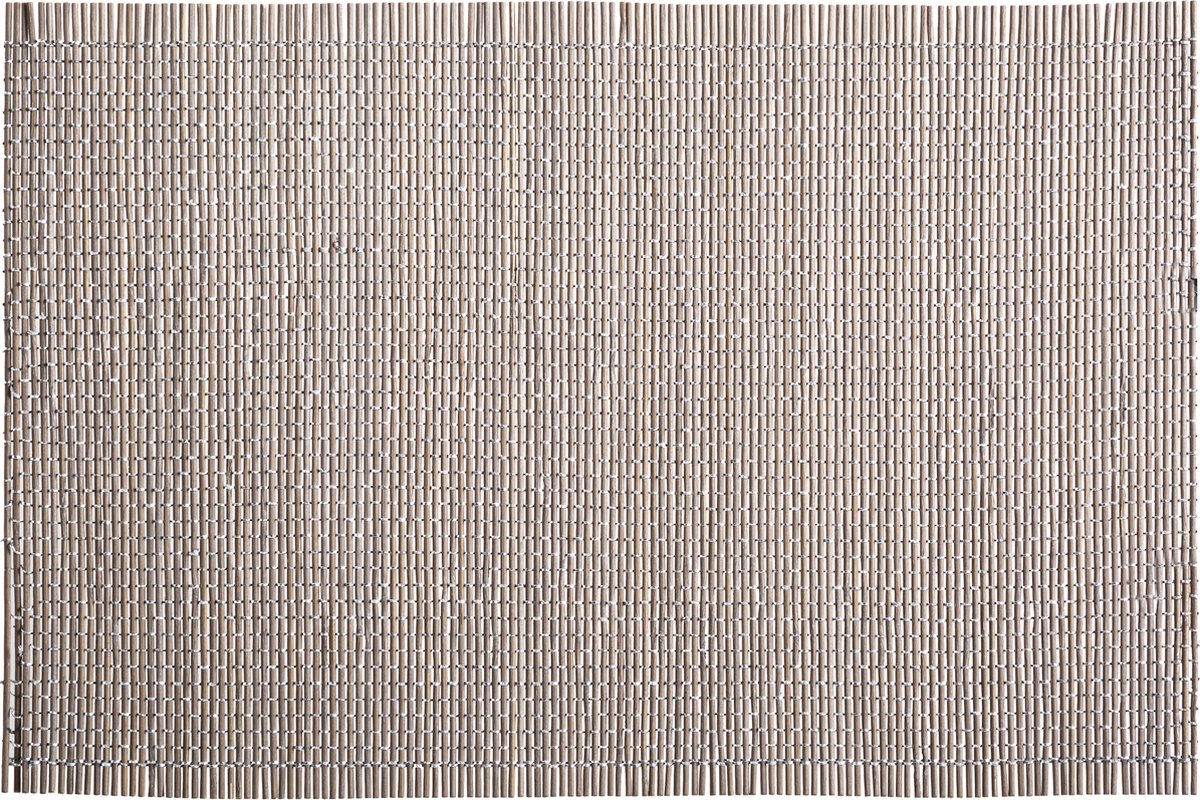 Secret de Gourmet Onderlegger bamboe set van 4 grijs- Placemat - Tafelonderlegger - 45 X 30 CM