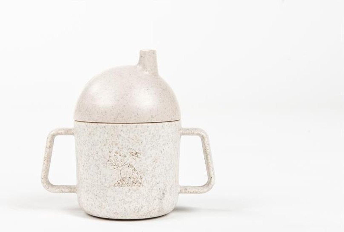 Pellianni: DRINKBEKER NATUREL 11,5x12x7cm, in tarwe, 180ml, 100% biologisch afbreekbaar, handwas heeft de voorkeur