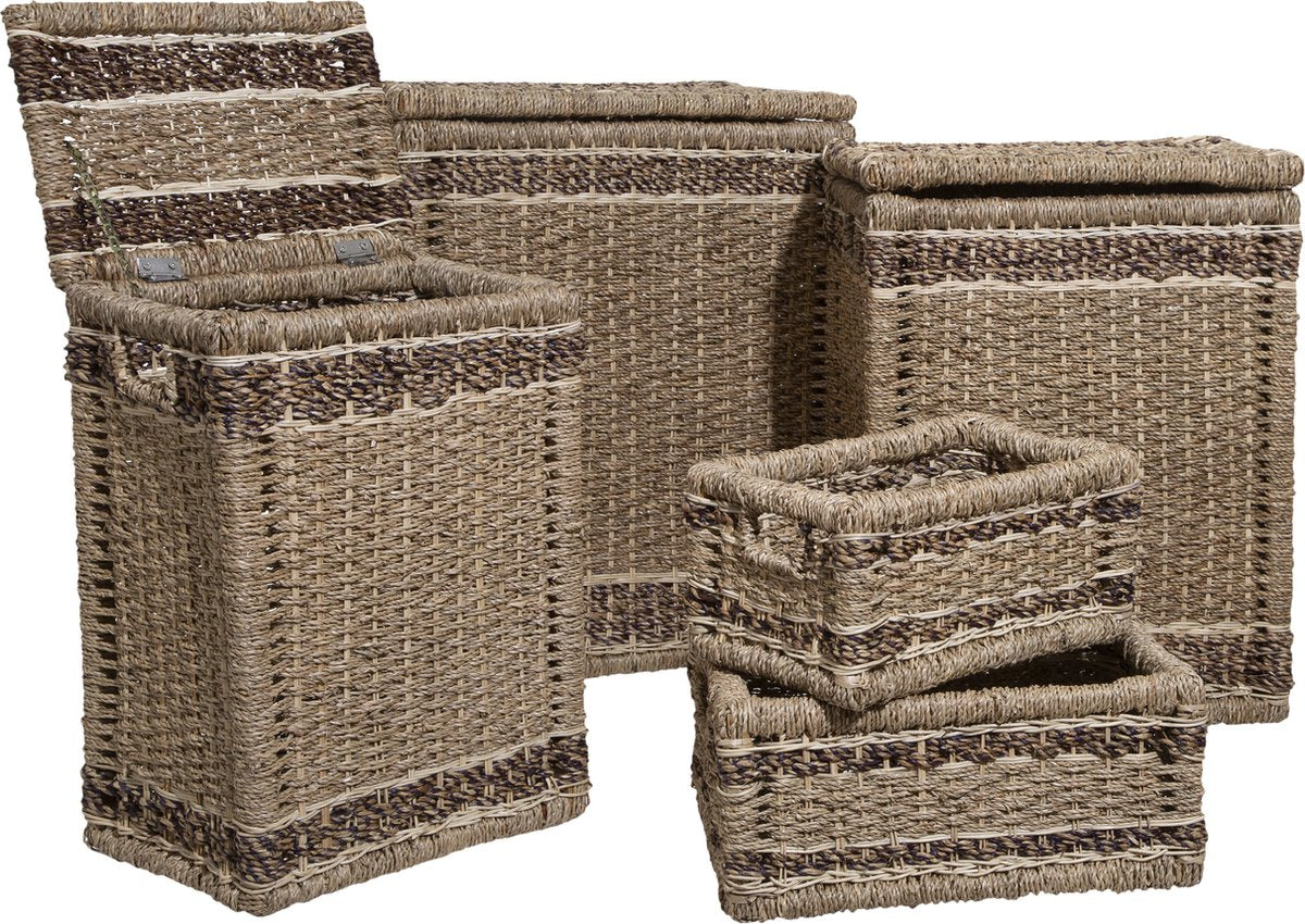 Paniers de rangement Sphera lot de 5 - Osier - Rangement - Panier à linge - Paniers