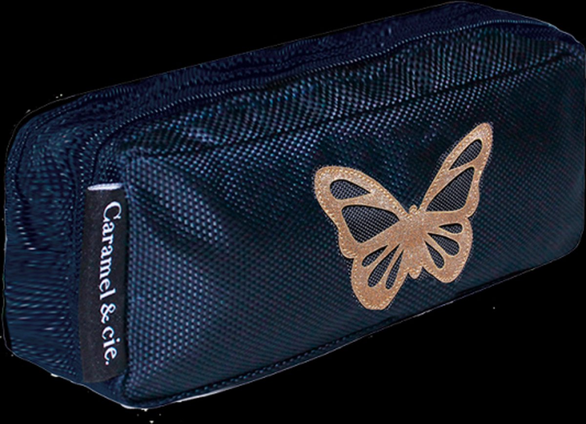 Caramel &amp; Cie Pencil Case Butterfly navy blue