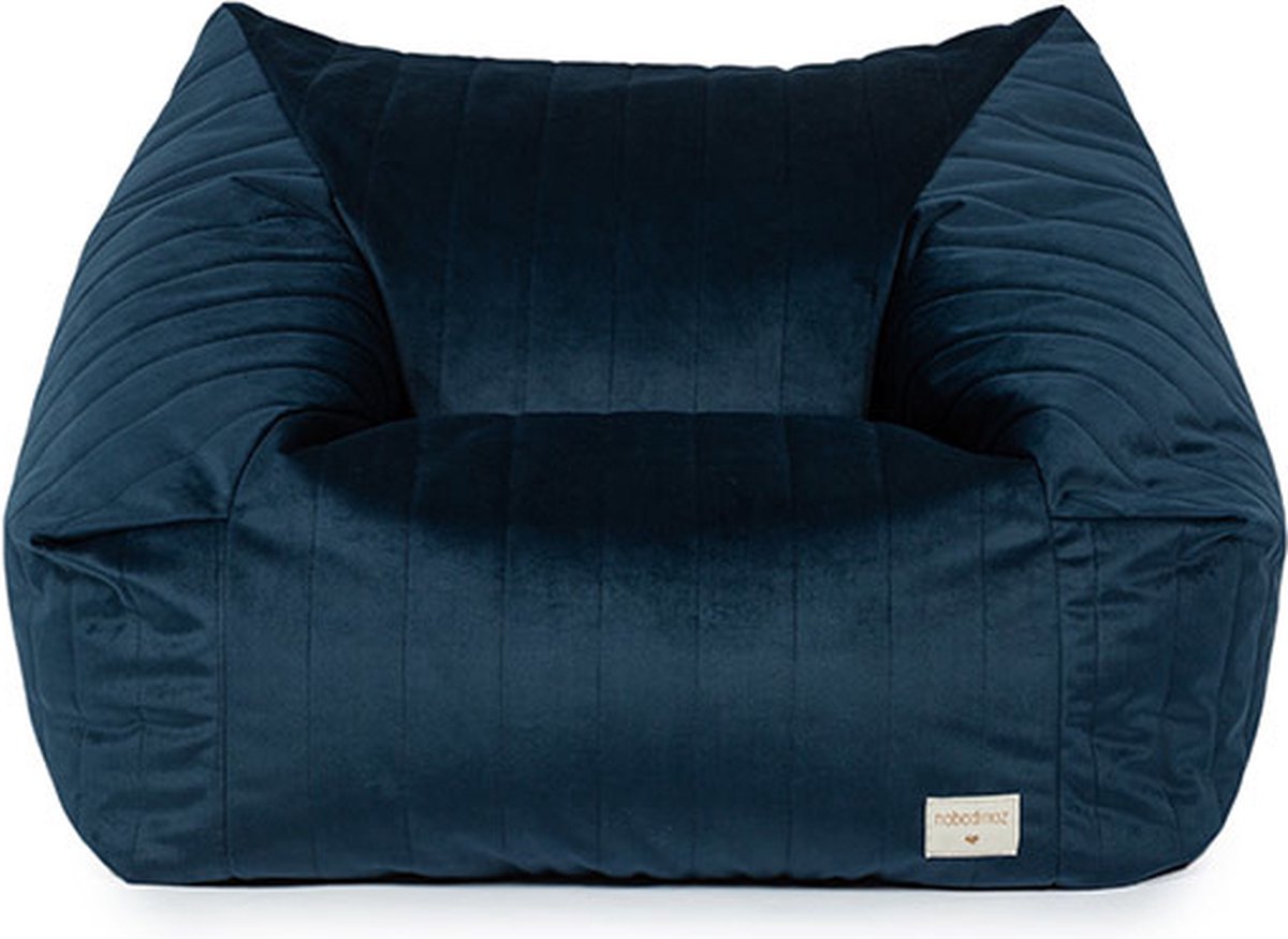 Nobodinoz Chelsea Velvet zitzak Night Blue