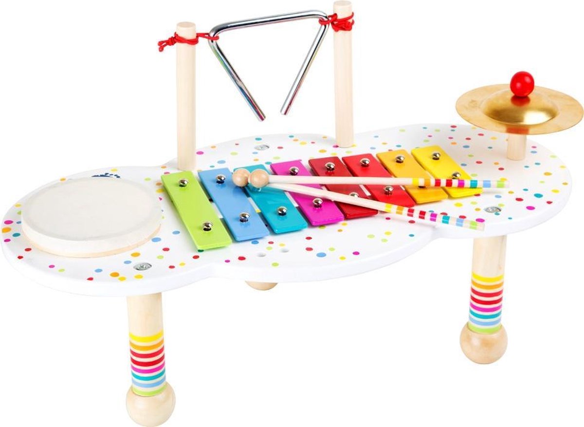 Small Foot Music Table with Four Instruments 44 x 23 x 25 cm