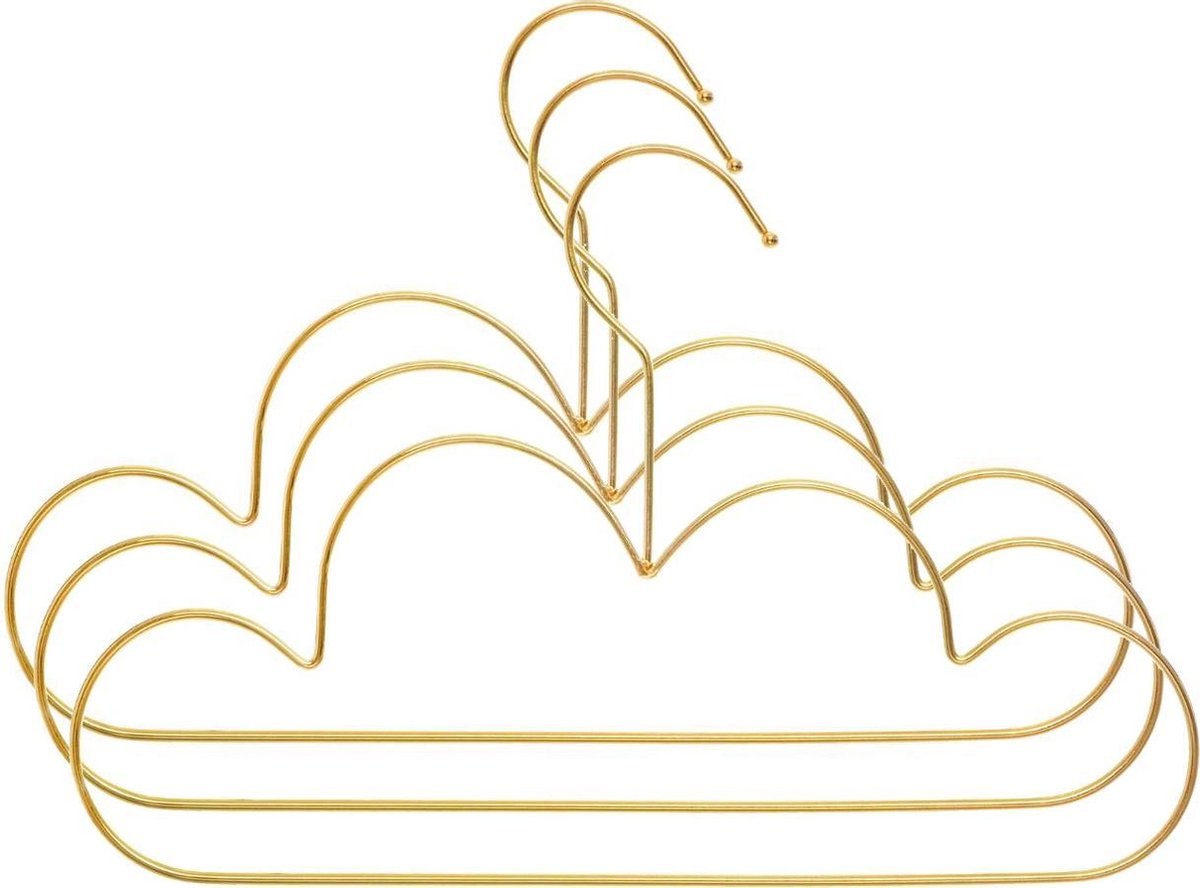 Cintres Golden Cloud - Cintre Enfant - Nuage - Lot de 3 pièces