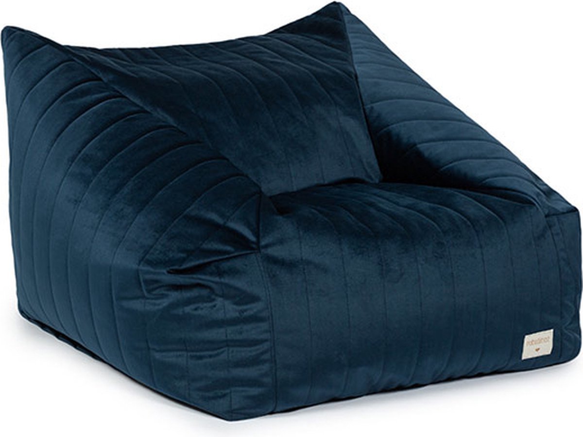 Nobodinoz Chelsea Velvet zitzak Night Blue