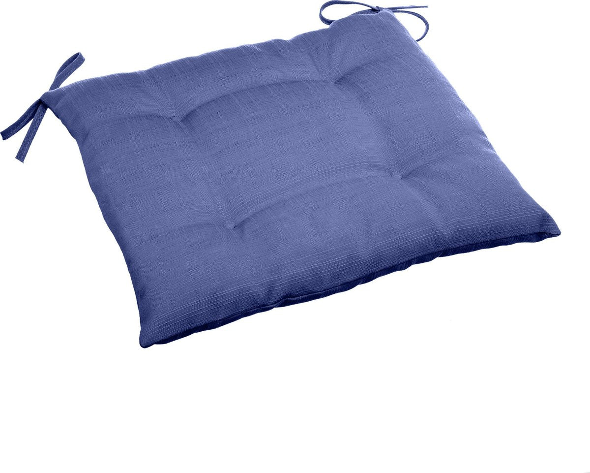 Hespéride Korai Coussin de chaise avec rubans - Déperlant - Housse amovible - 40x40cm - Lavande