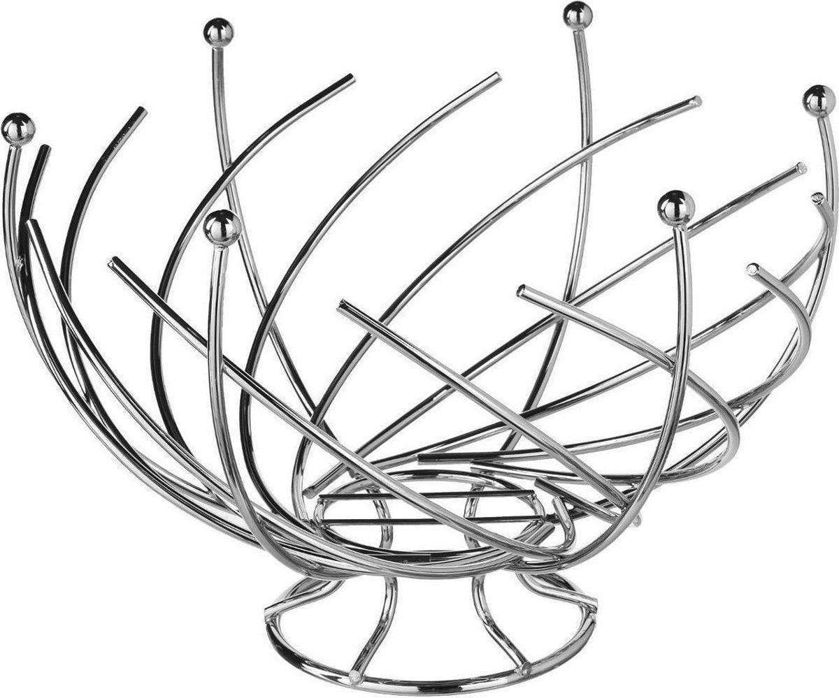 5Five Metal Design Fruit Bowl - Fruit Bowl Wire Basket Bowl Large - Fruit Basket Stainless Steel/Chrome