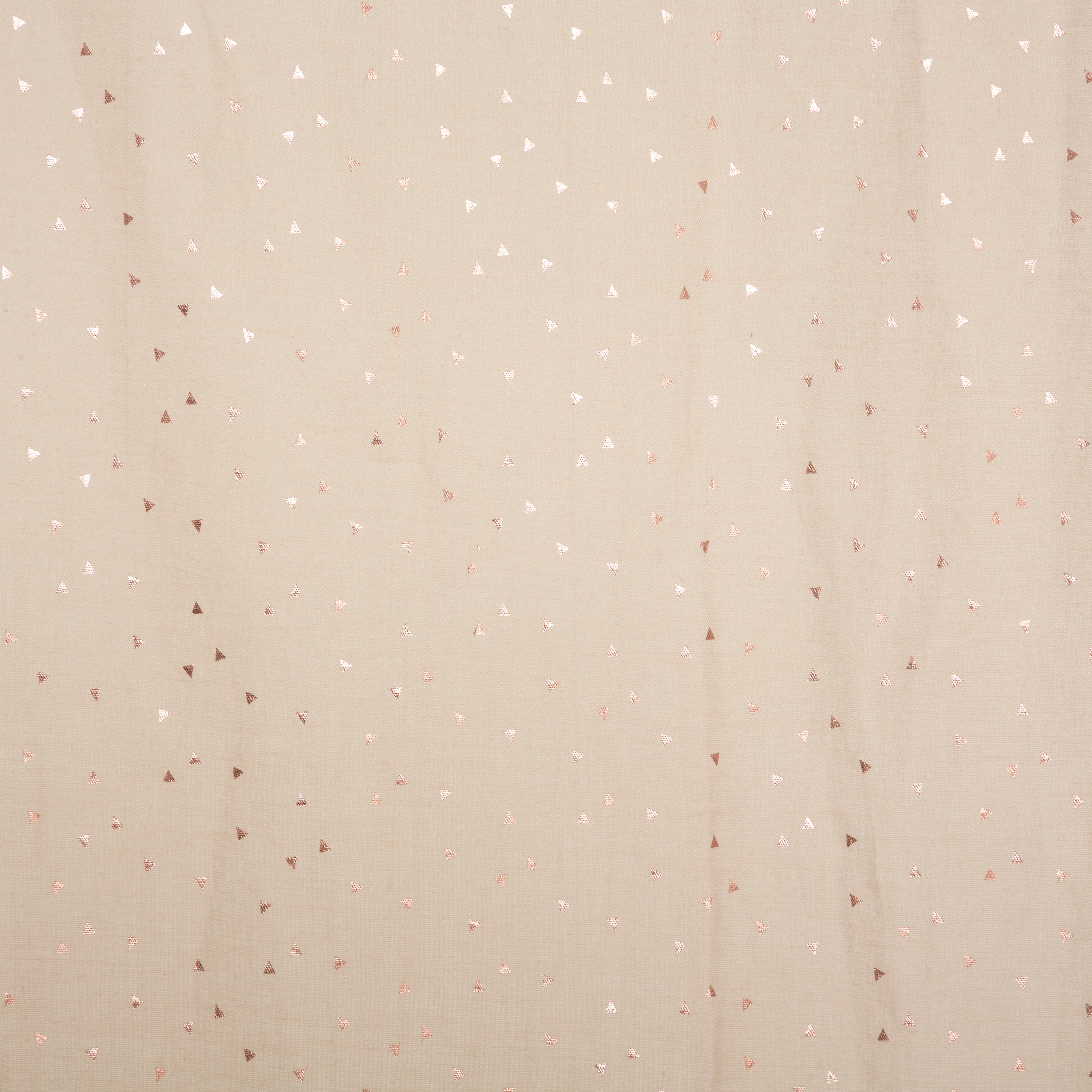Rideau Atmosphera Berlingot 140x250cm - Prêt à poser avec anneaux - Beige et Doré
