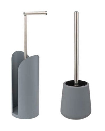 5Five Cocoon Flexibele toilethouder + toiletborstel - Grijs