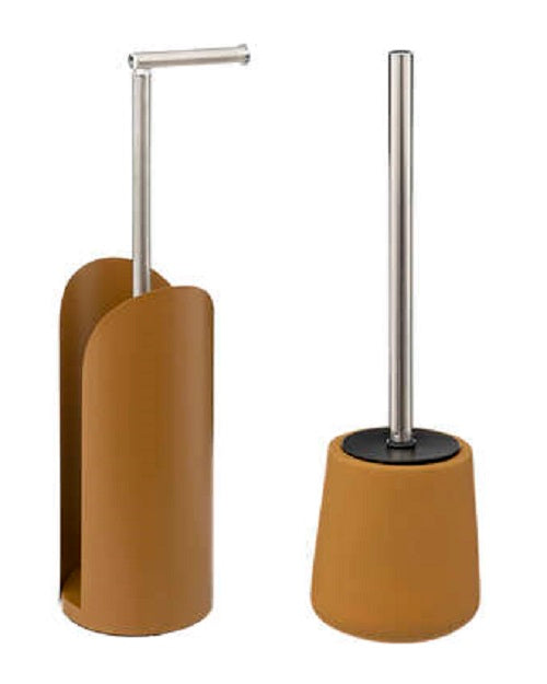 5Five Cocoon Flexibele toilethouder + toiletborstel - Caramel