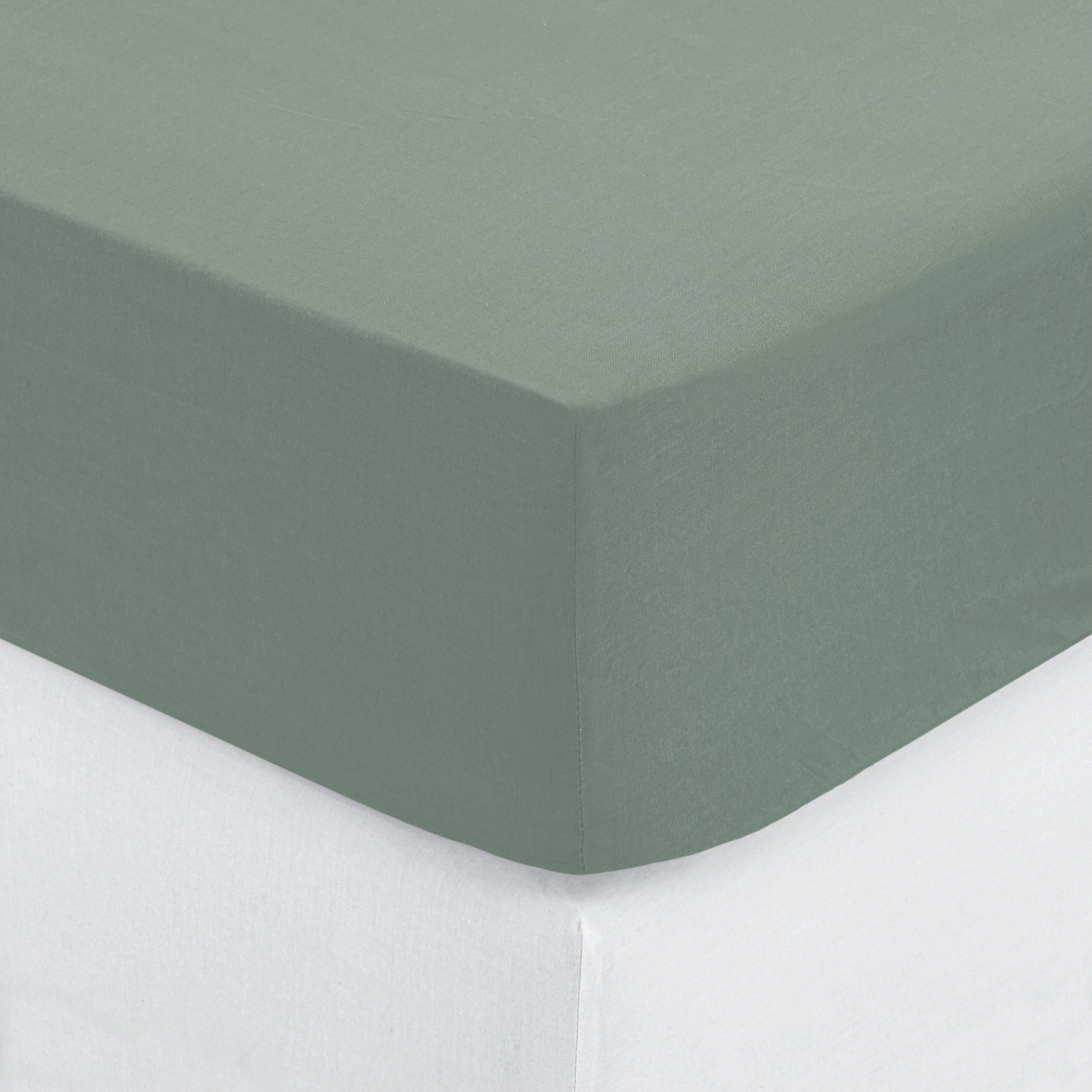 Drap-housse en coton Atmosphera 160x200cm - Vert