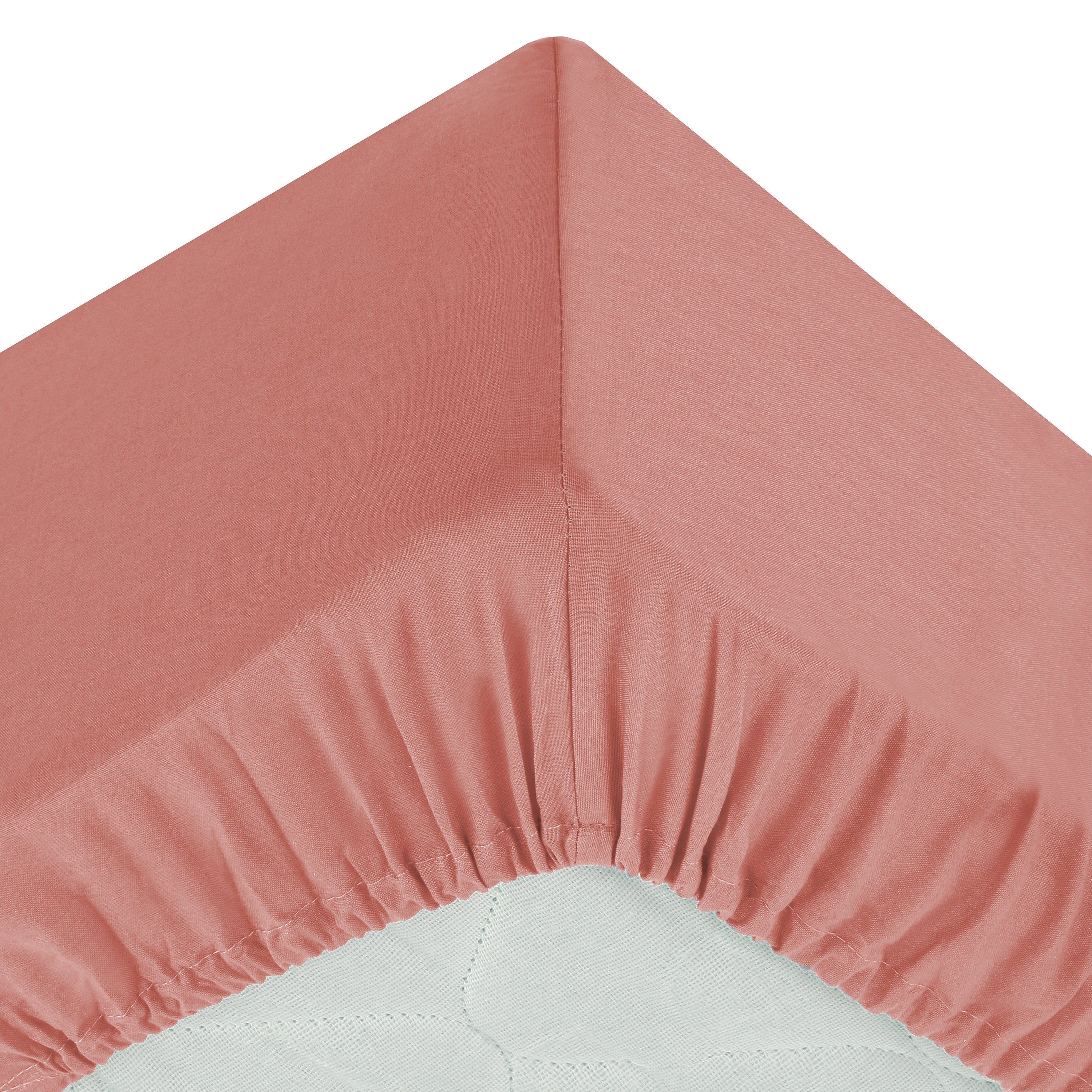 Atmosphera Drap-housse coton 160x200cm - Blush