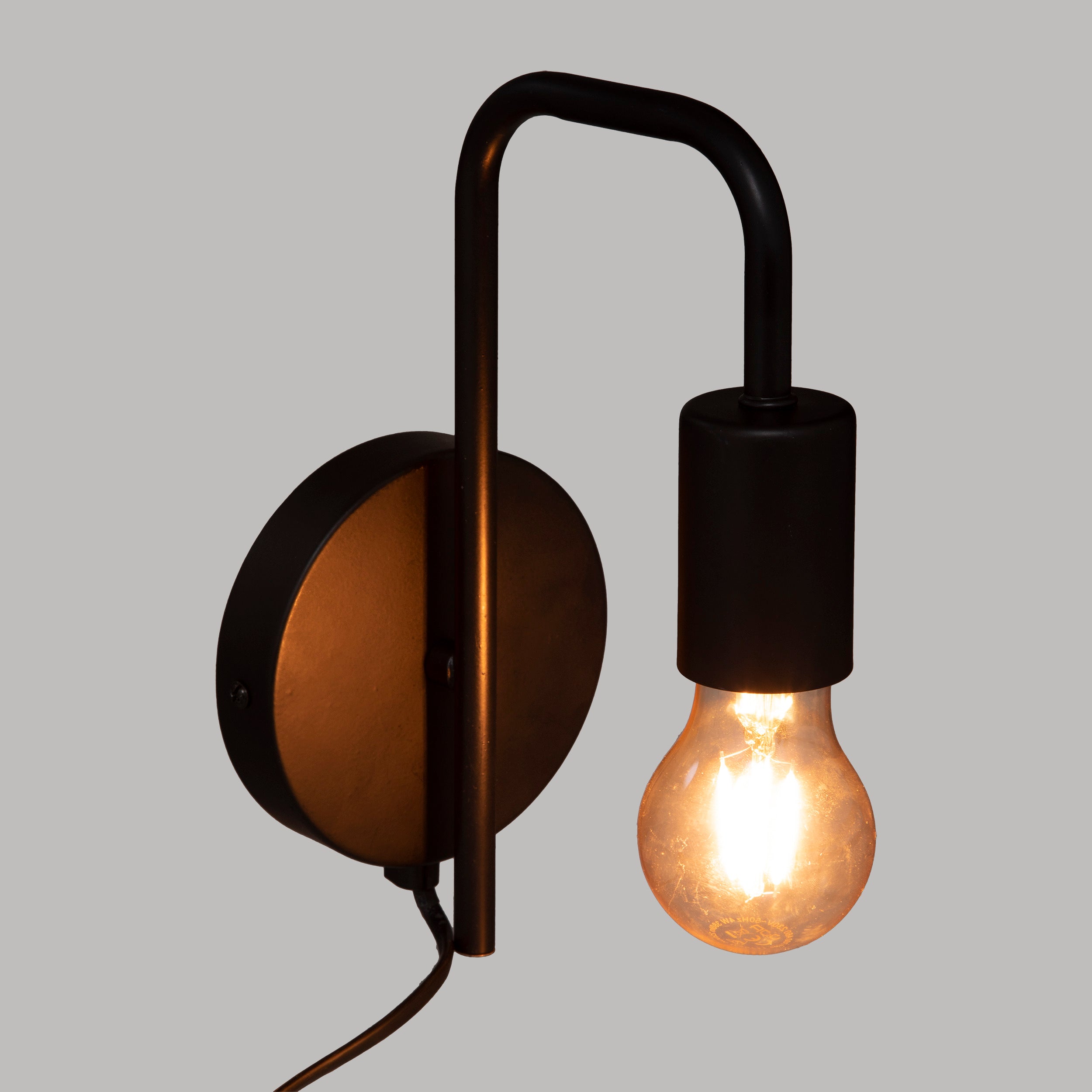 Atmosphera Wandlamp - Lamp - Zwart en Metaal - H25cm