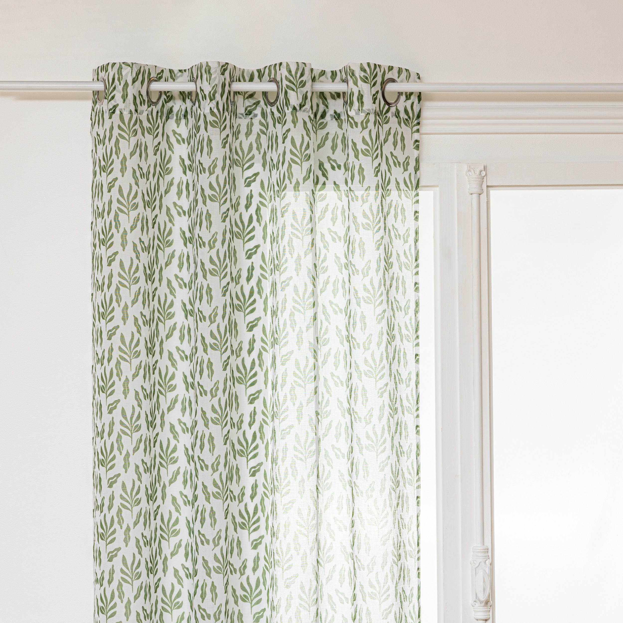 Atmosphera Cosy Gordijn 140x240cm - Kant en klaar met ringen - Groen