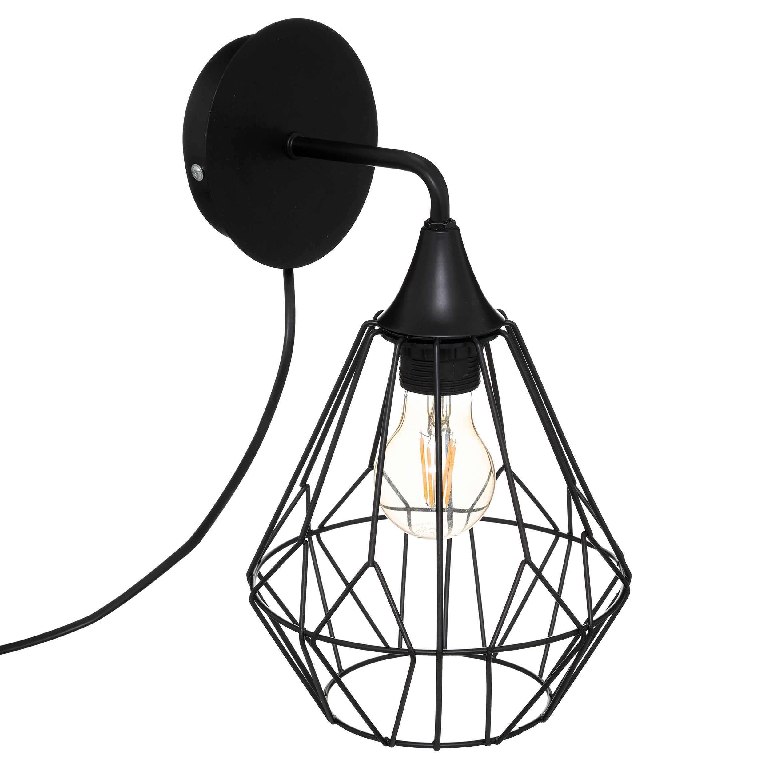 Atmosphera Flave wandverlichting - Zwart - D19 cm