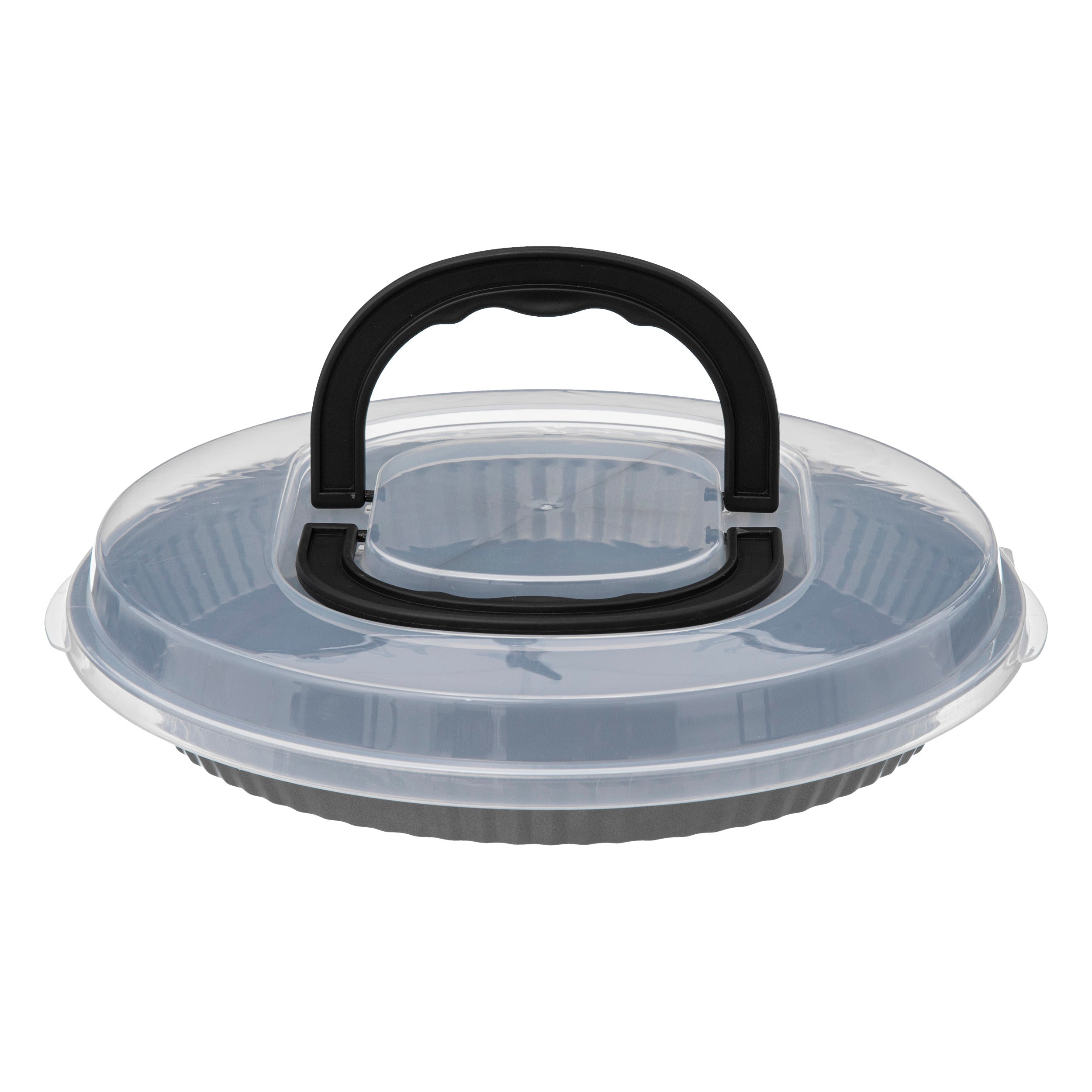 5Five Taartvorm met deksel D33/34x7cm - Binnenmaat 32,5/34cm - Grijs
