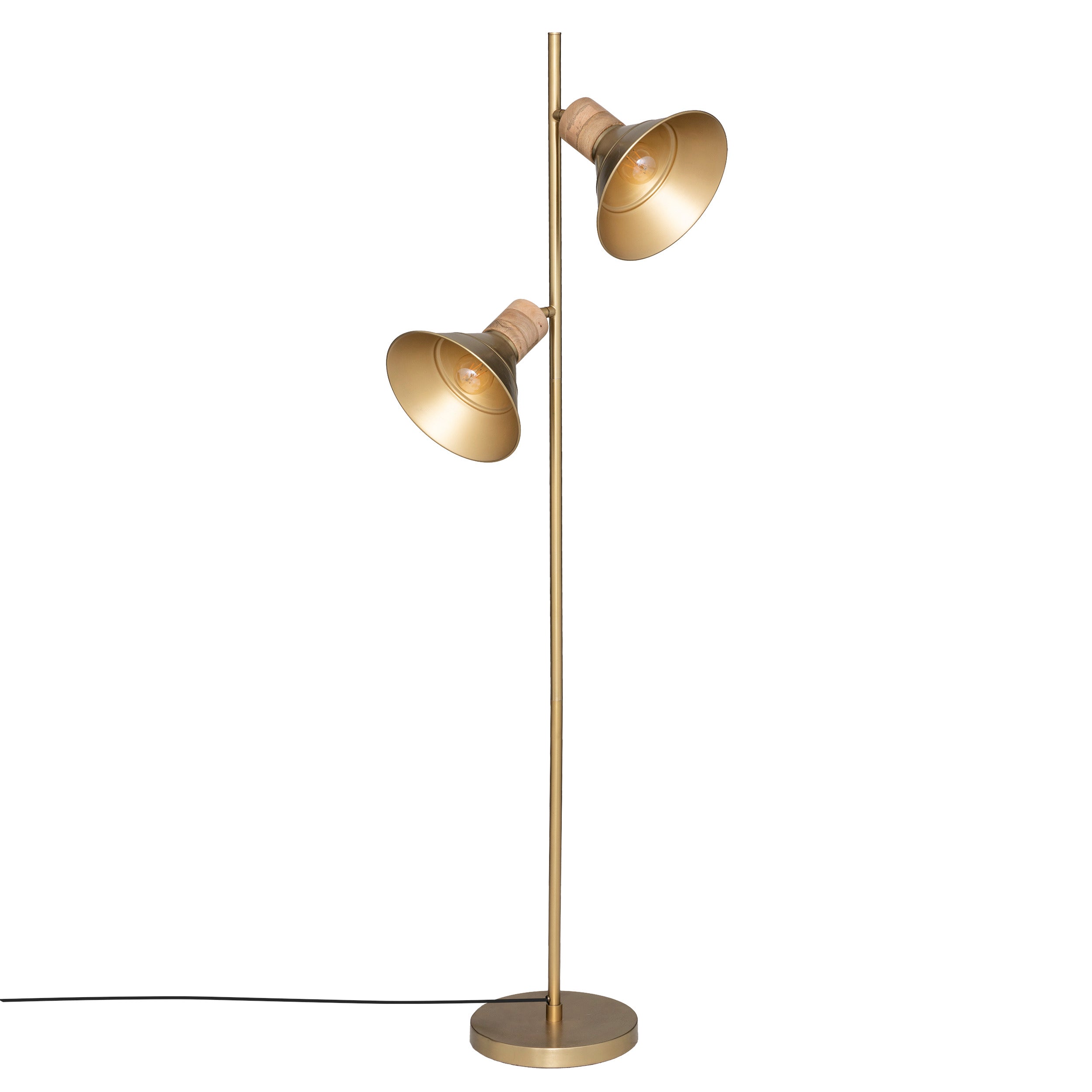 Atmosphera Lampadaire Bota / Métal doré en marbre - H151 cm