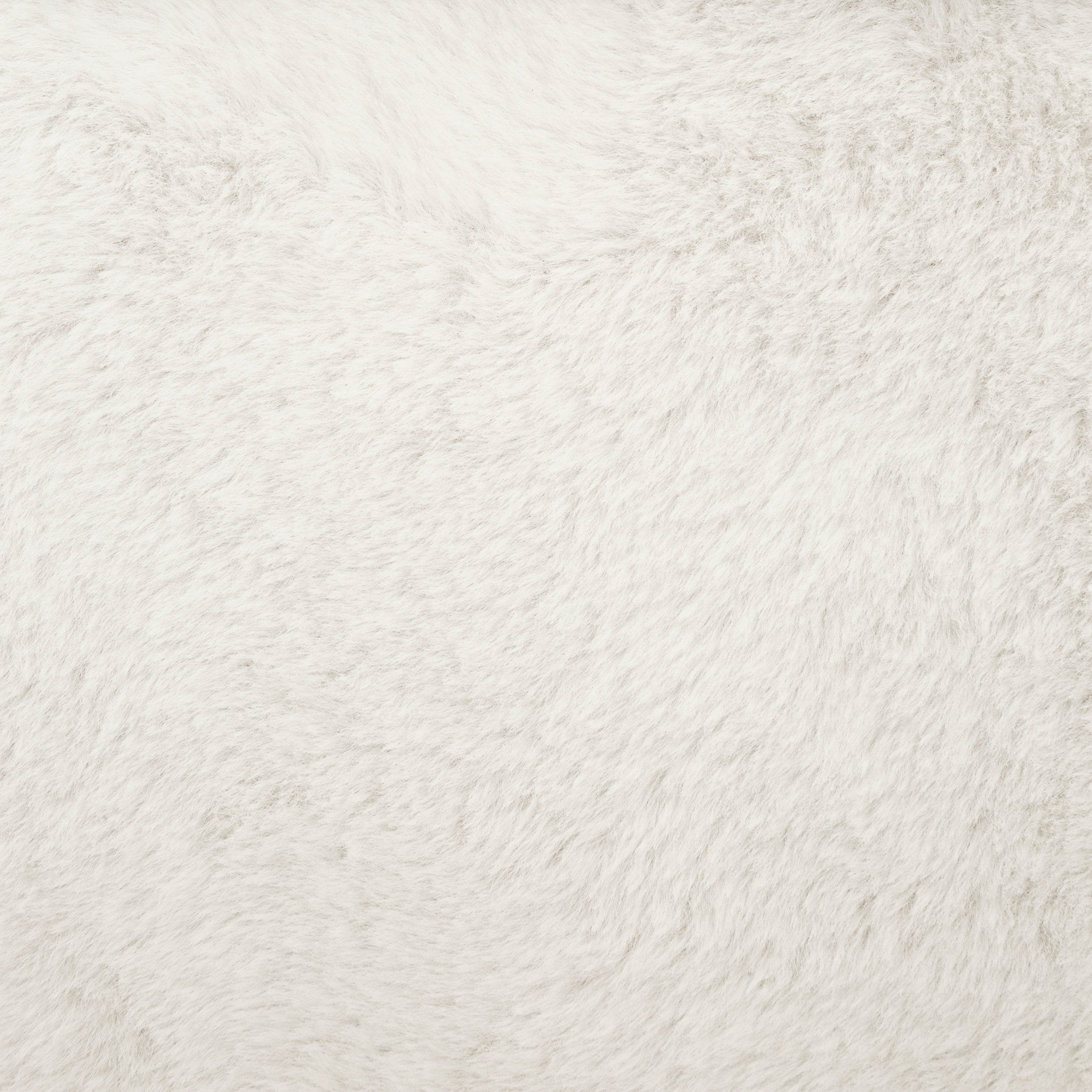 Atmosphera Ezzio Pouf - Plush extra soft - White - 38 x 38 xm 