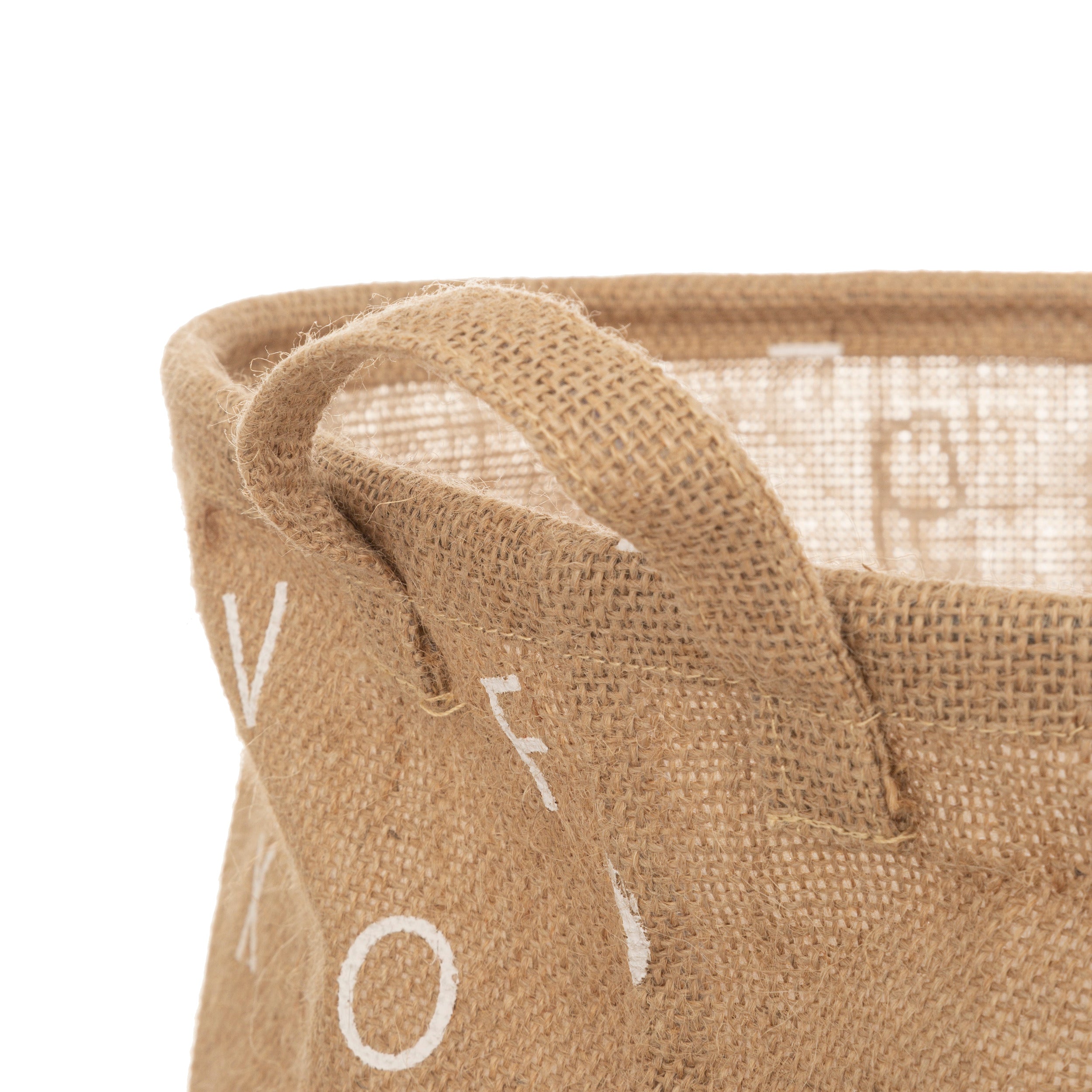 Atmosphera Kids Panier à linge ABC jute - panier de rangement enfants - panier à jouets - panier - pliable - 35 X H49 cm