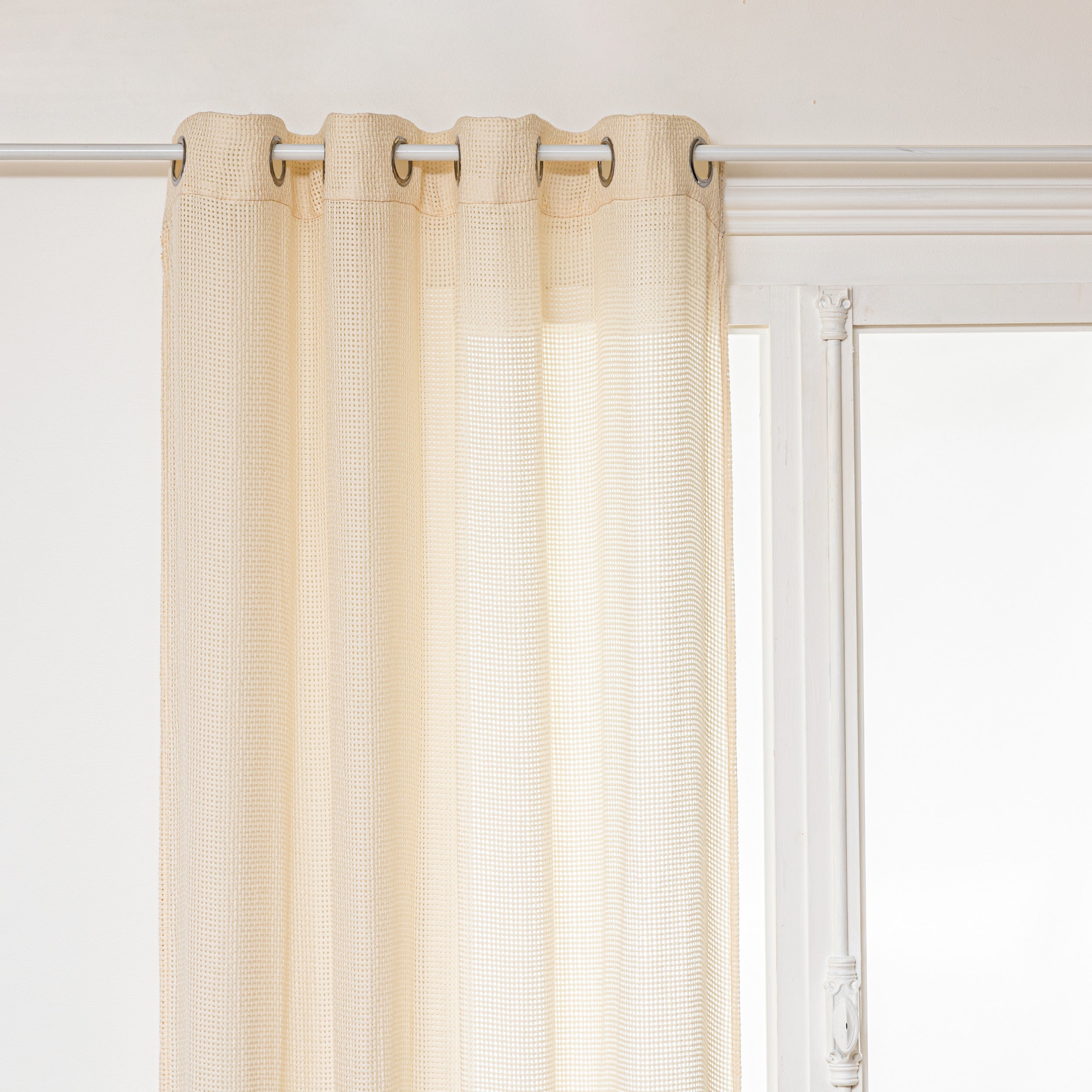 Atmosphera Dolce Gordijn 140x240cm - Kant en klaar met ringen - Beige