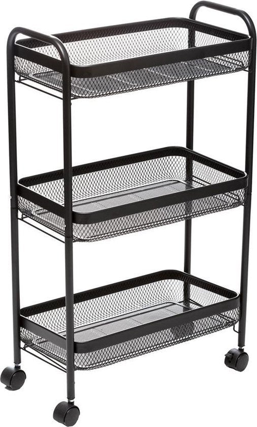 5Five Black trolley 3 levels - Black