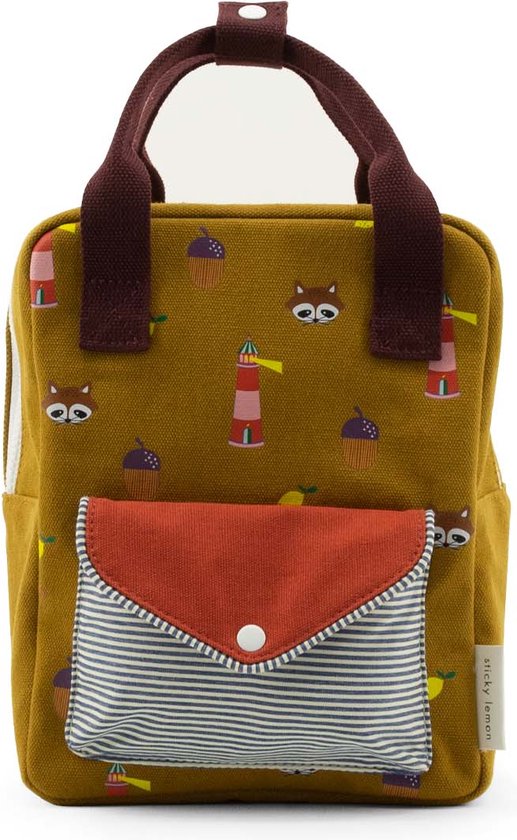 Sticky Lemon Backpack/Boekentas Small - Special Edition  - Meet me in the Meadows | Khaki Green