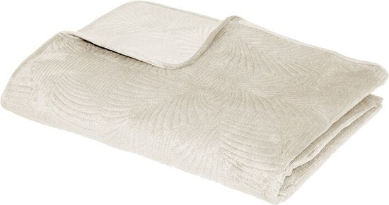 Blanket ivory white 230 x 180 cm ivoor