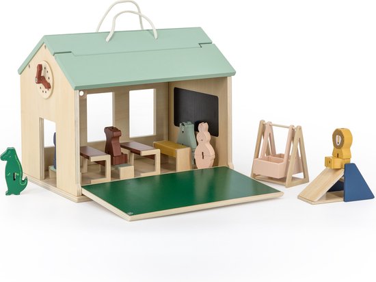 Trixie École d'animaux en bois avec accessoires