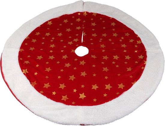 Noël - Toile de sapin de Noël - 90cm - Rouge - Décoration de Noël - Tissu