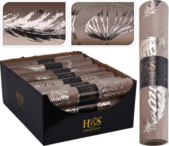 Kerst - Kerstloper - Set van 2 - Loper tafel - 2 Designs - Decostof - Beige - 28x150cm