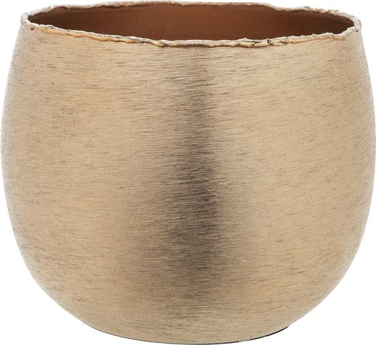 Photophore Cosy &amp; Trendy - Rose Brossé - 16 cm - Rond - Aluminium