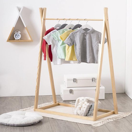 Atmosphera Kids Kids Clothes rack Perryn wood 78.5x39x126cm - Wood/White