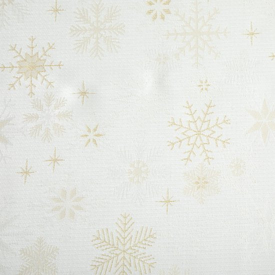 Christmas - Tablecloth - Tablecloth - White with gold - 140x240cm - Christmas tablecloth - Christmas decoration